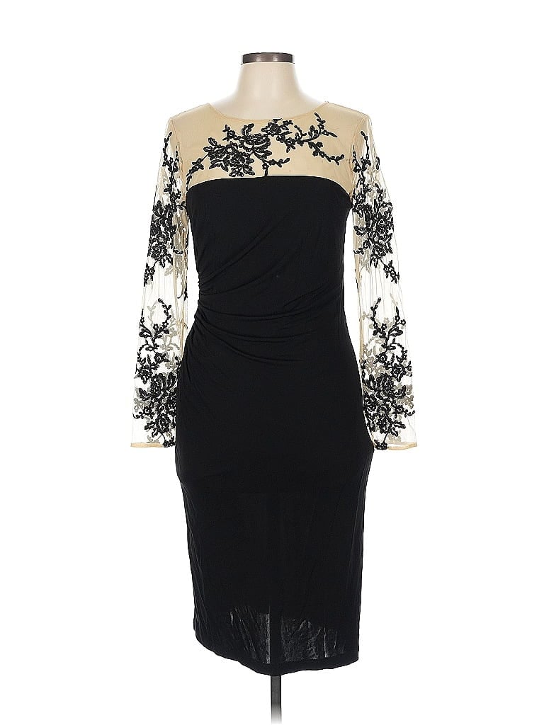 David Meister 100% Rayon Black Cocktail Dress Size 10 - photo 1