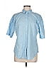 J.Crew Collection 100% Cotton Blue 3/4 Sleeve Button-Down Shirt Size 6 - photo 1
