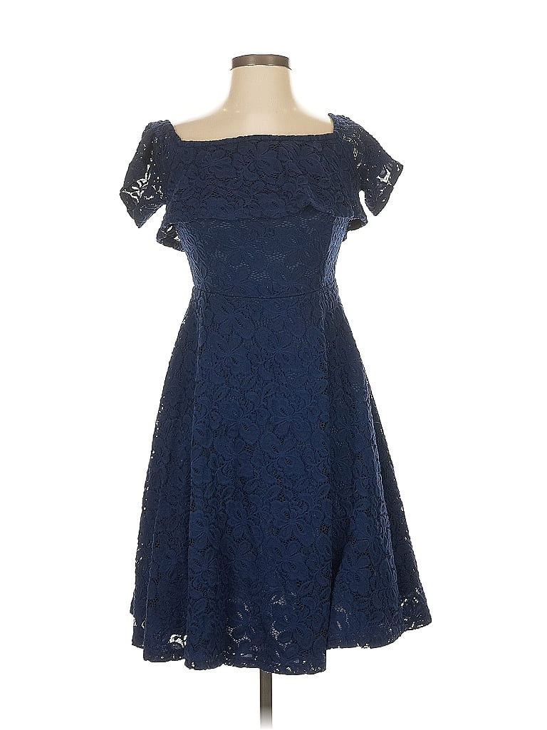 Pre-owned Trend Cocktail Dress In Blue