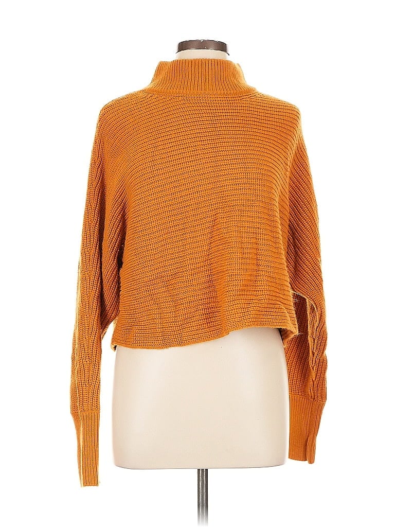 Giannini 100% Acrylic Orange Turtleneck Sweater Size L - photo 1