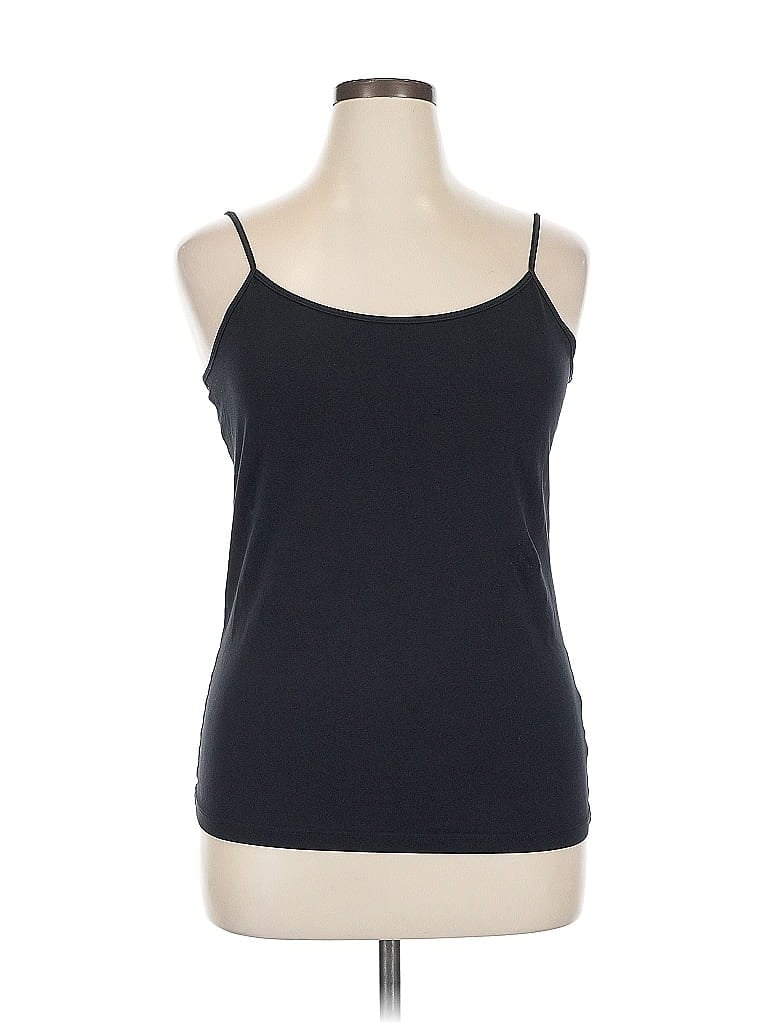 HALOGEN Pre-owned Tank Top Black Strapless Neckline Tops