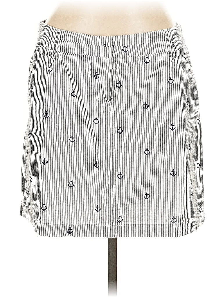 Pre-owned British Khaki Casual Skirt In Gray