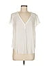 Calypso St. Barth 100% Polyester Ivory Short Sleeve Blouse Size M - photo 1