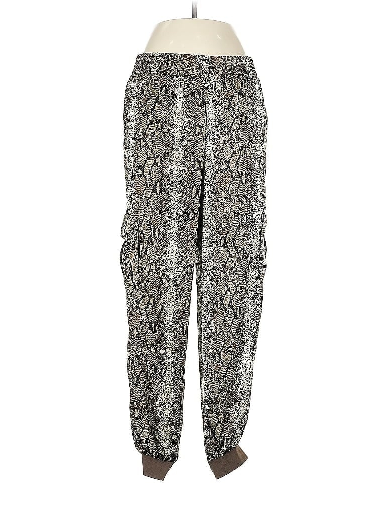 Pre-owned Acoa Collection Casual Pants In Silver