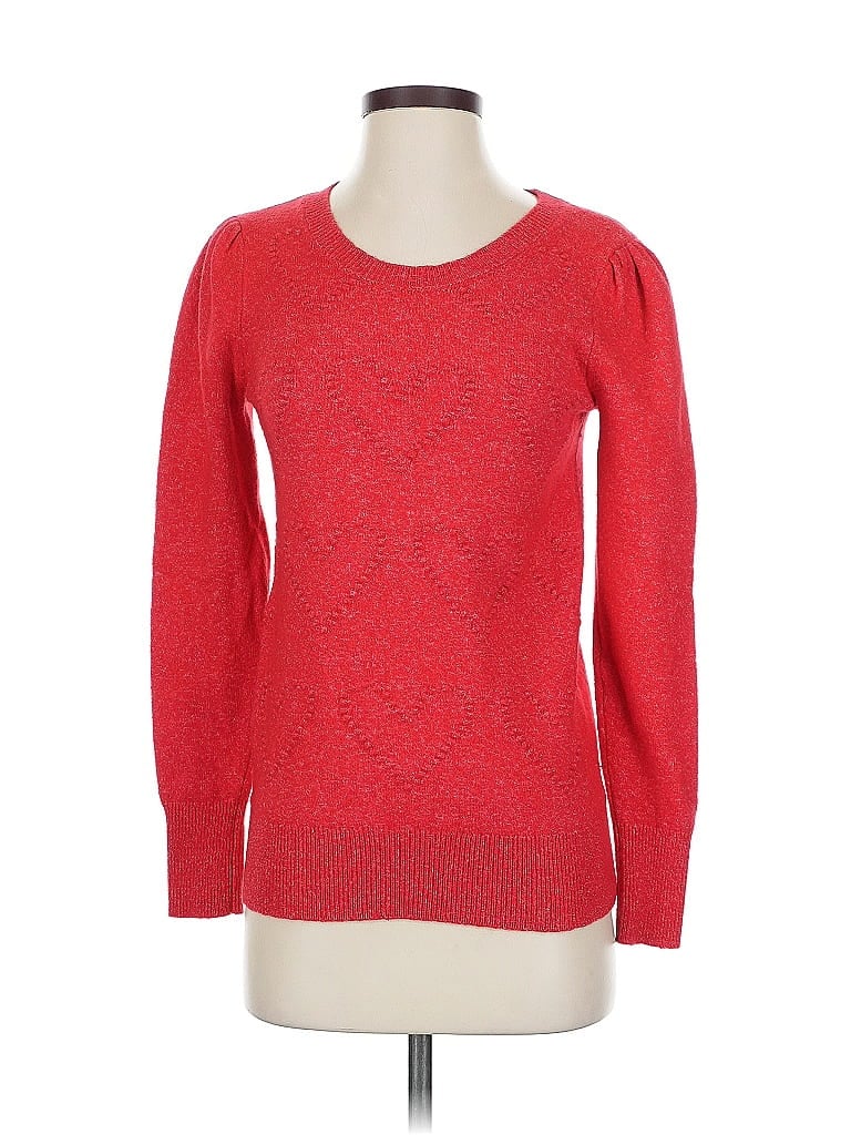 Pre-owned Ann Taylor Loft Pullover Sweater In Red
