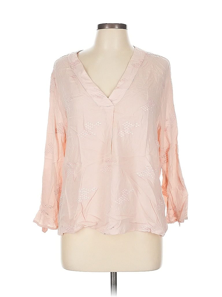 Pre-owned Alice Blue Designed Exclusively For Stitch Fix 3/4 Sleeve Blouse In Pink