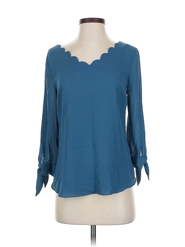 Fortune + Ivy Teal 3/4 Sleeve Blouse Size XS - photo 1