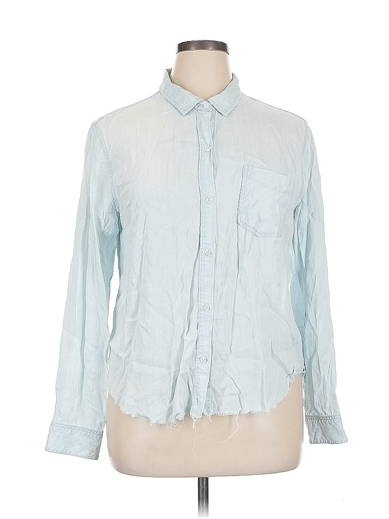 Pre-owned Rails Long Sleeve Button Down Shirt In Blue
