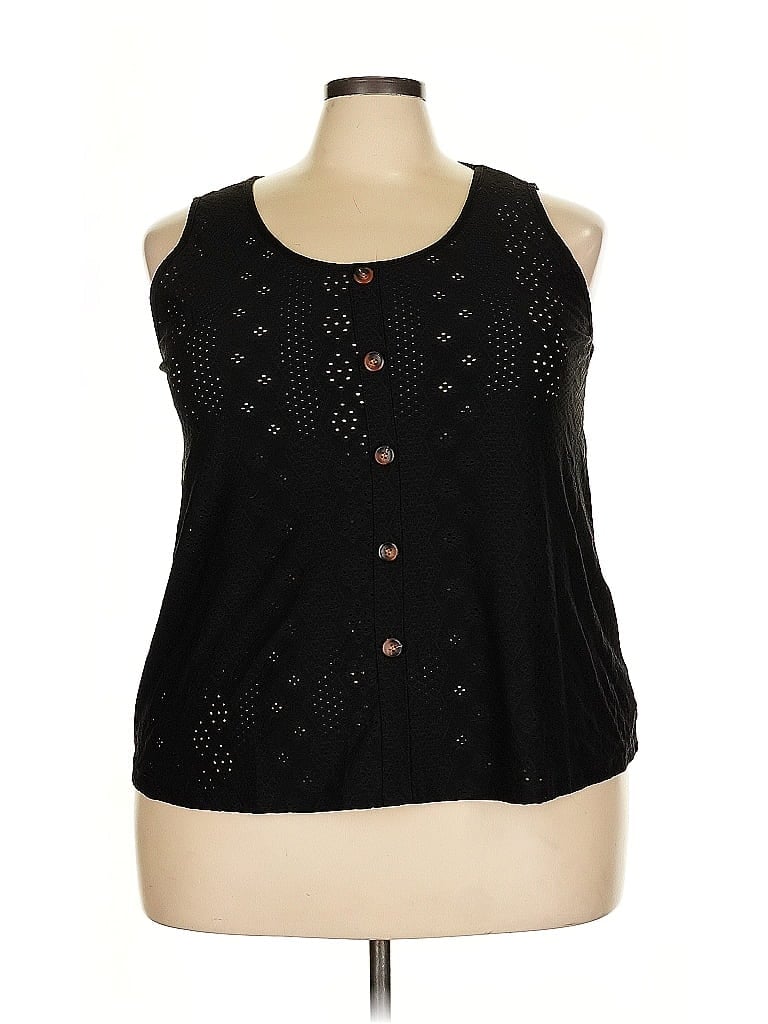Pre-owned Emery Rose Sleeveless Blouse In Black