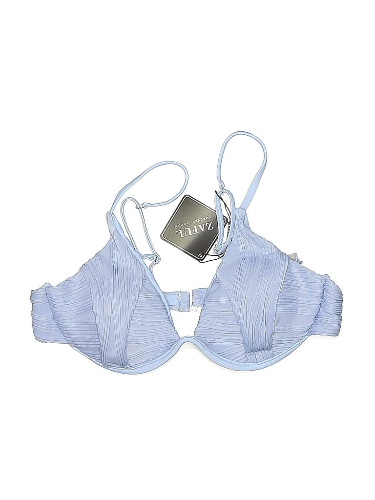 Pre-owned Zaful Swimsuit Top Blue Swimwear