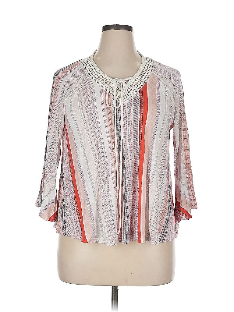 Pre-owned New Directions 3/4 Sleeve Blouse In Gray