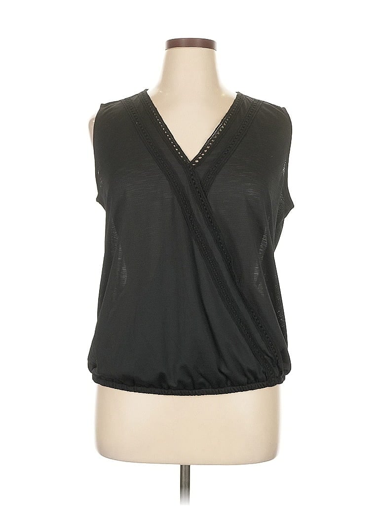 Pre-owned 7th Avenue Design Studio New York & Company Sleeveless Blouse In Black