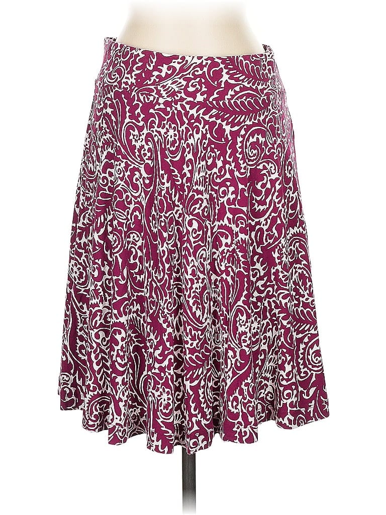 Pre-owned Ann Taylor Loft Casual Skirt In Burgundy