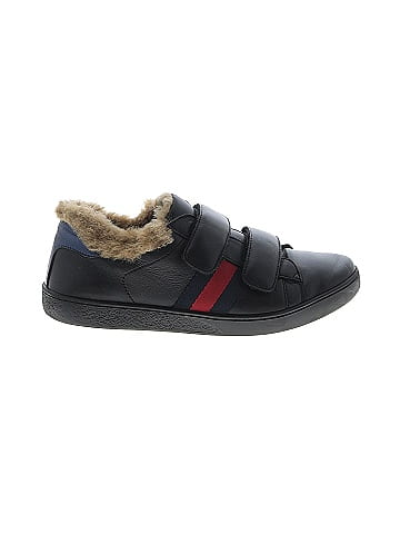 Gucci Leather Fur-Trim Ace Sneakers (view 1)