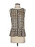 Ann Taylor 100% Polyester Silver Sleeveless Blouse Size 0 - photo 1