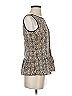 Ann Taylor 100% Polyester Silver Sleeveless Blouse Size 0 - photo 4