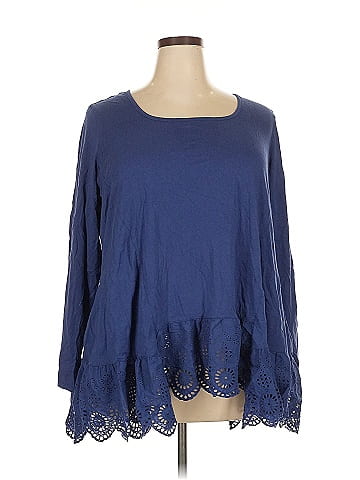 LOGO by Lori Goldstein Long Sleeve Blouse (view 1)