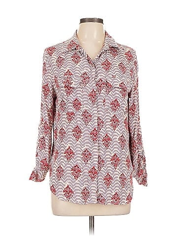 Porridge 3/4 Sleeve Button-Down Shirt (view 1)