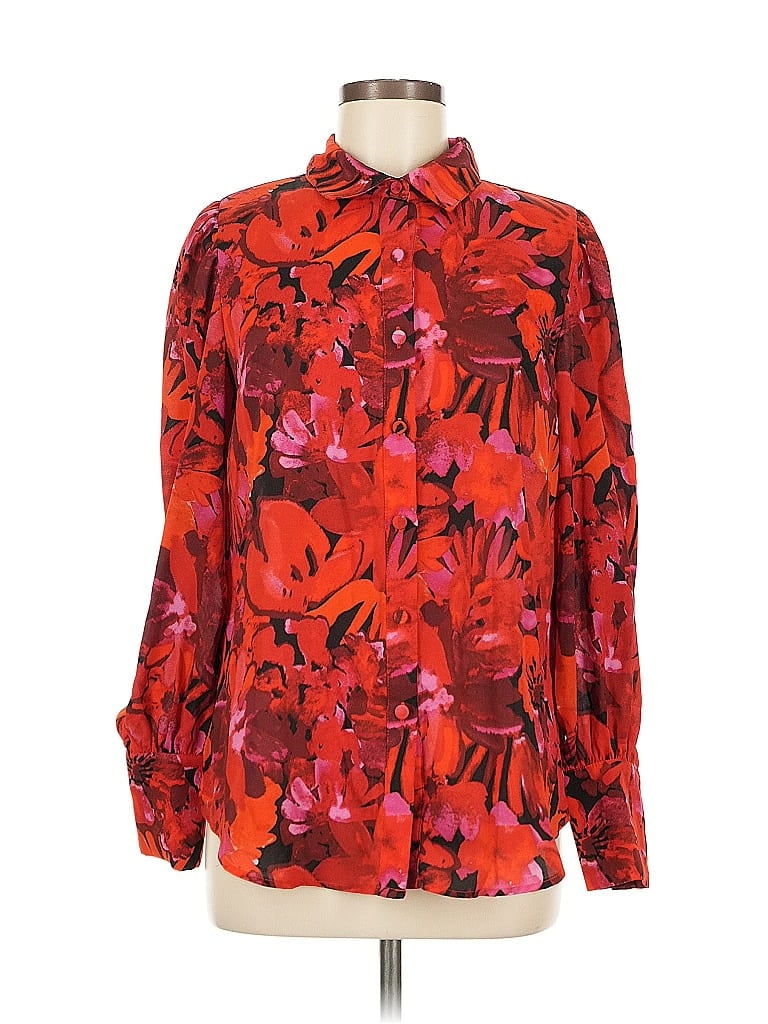 Pre-owned Btfbm Long Sleeve Blouse In Red