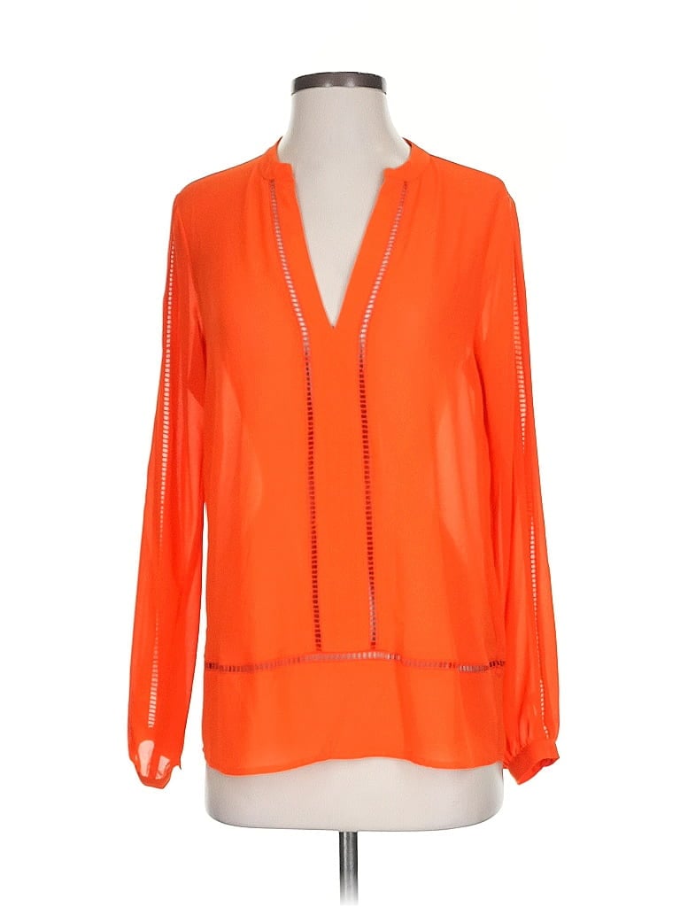Pre-owned Michael Michael Kors 3/4 Sleeve Blouse In Orange