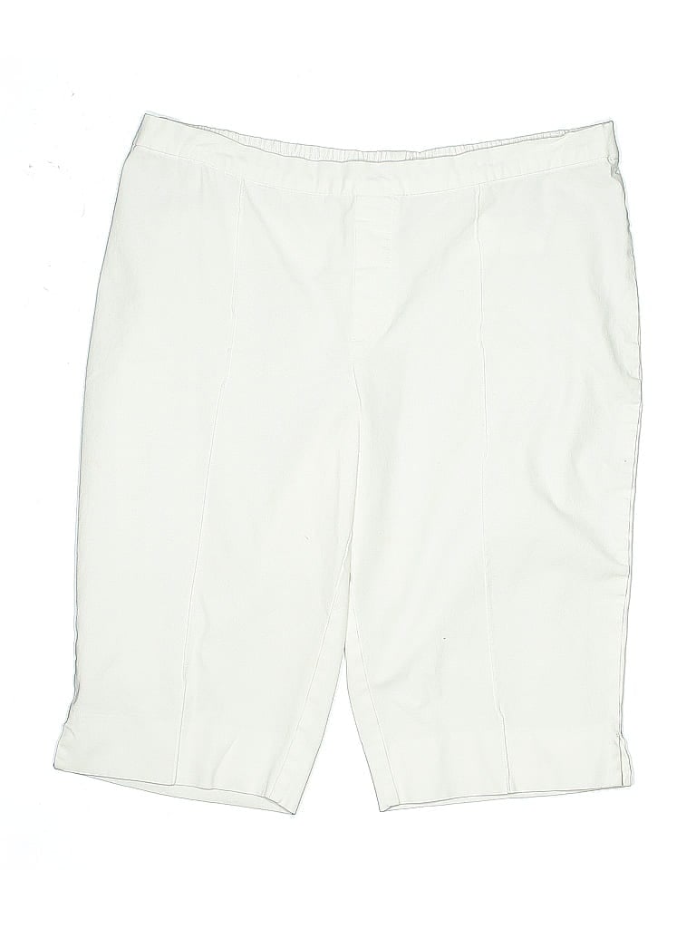 Pre-owned Isaac Mizrahi Live Athletic Shorts In White