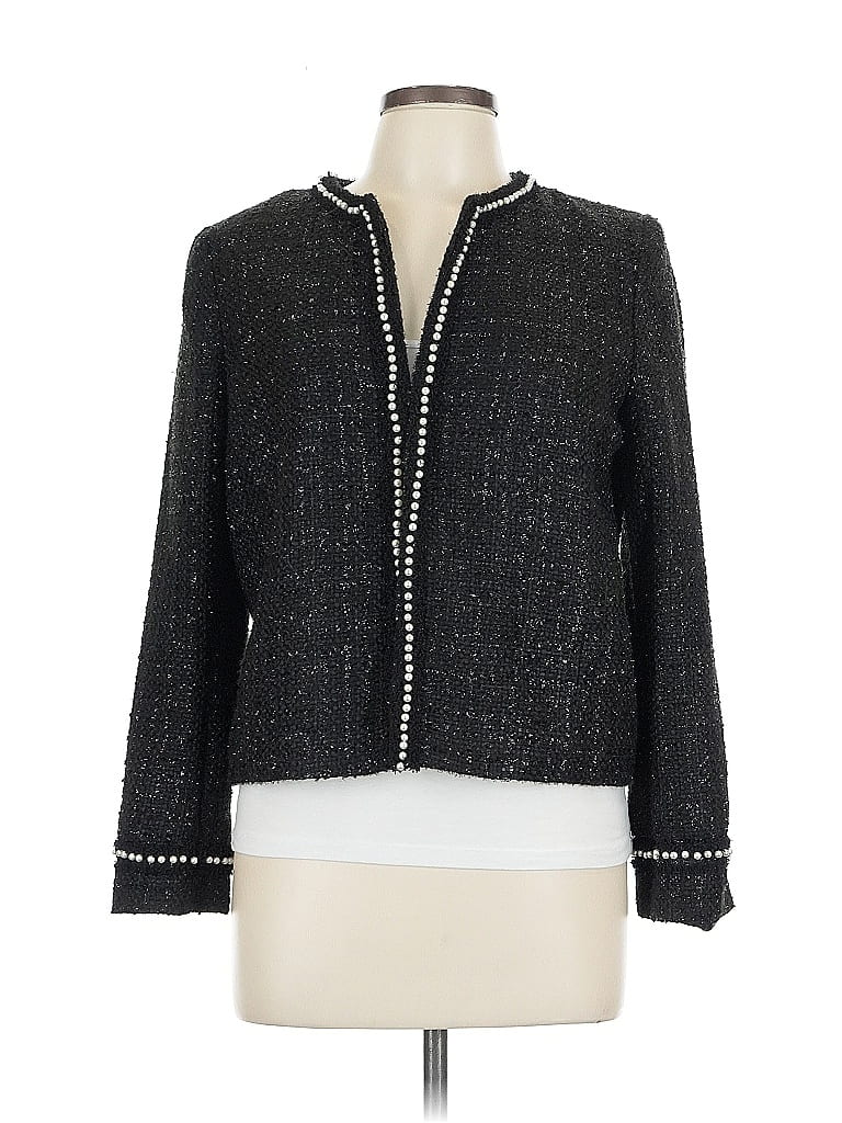 Tahari by ASL 100% Polyester Tweed Gray Blazer Size 10 - photo 1