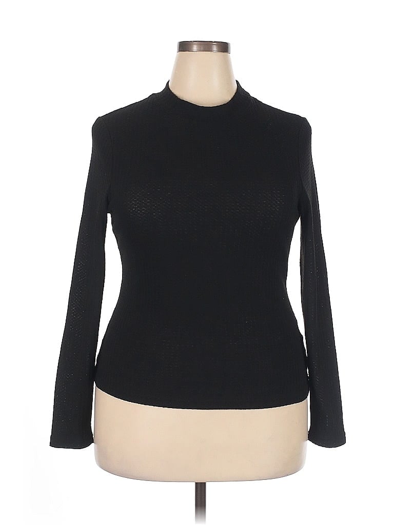 Pre-owned Emery Rose Long Sleeve Turtleneck In Black