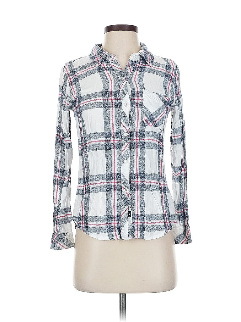 Pre-owned Rails Long Sleeve Button Down Shirt In White