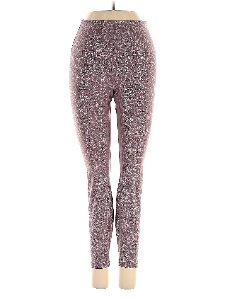 Pre-owned Zyia Active Yoga Pants In Burgundy