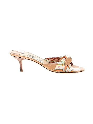 Jimmy Choo Vintage Silk and Leather Heels (view 1)