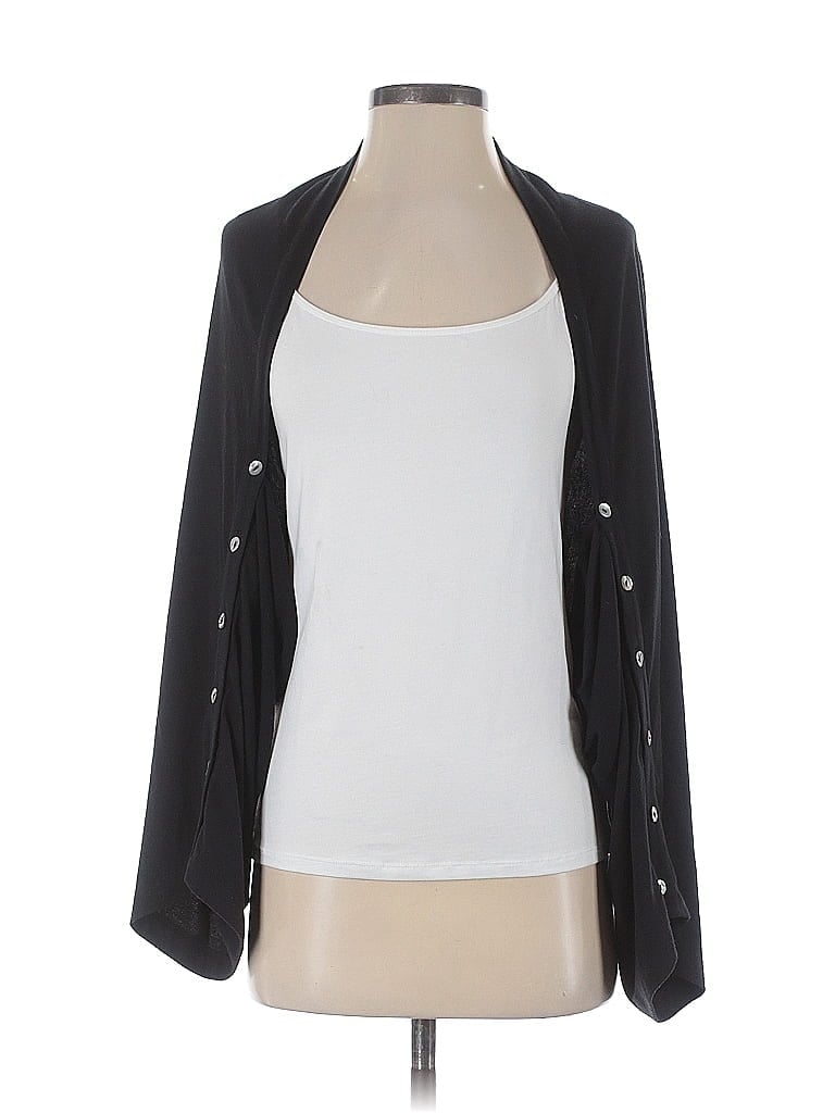 Pre-owned Logo By Lori Goldstein Cardigan Sweater In Black