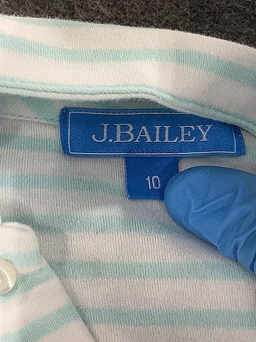 J. Bailey 100% Cotton Green Short Sleeve Polo Size 10