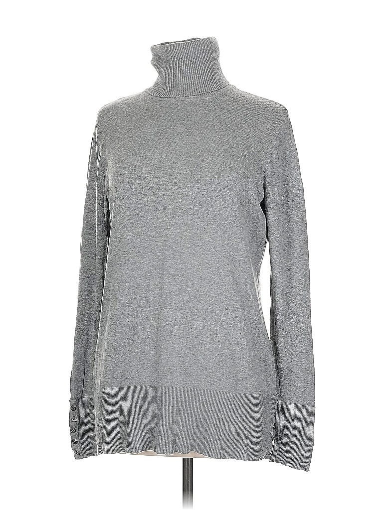 Pre-owned Unbranded Turtleneck Sweater In Gray
