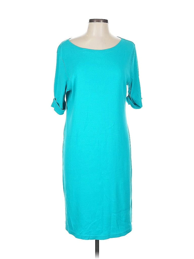 Pre-owned Karen Scott Sport Casual Dress In Blue