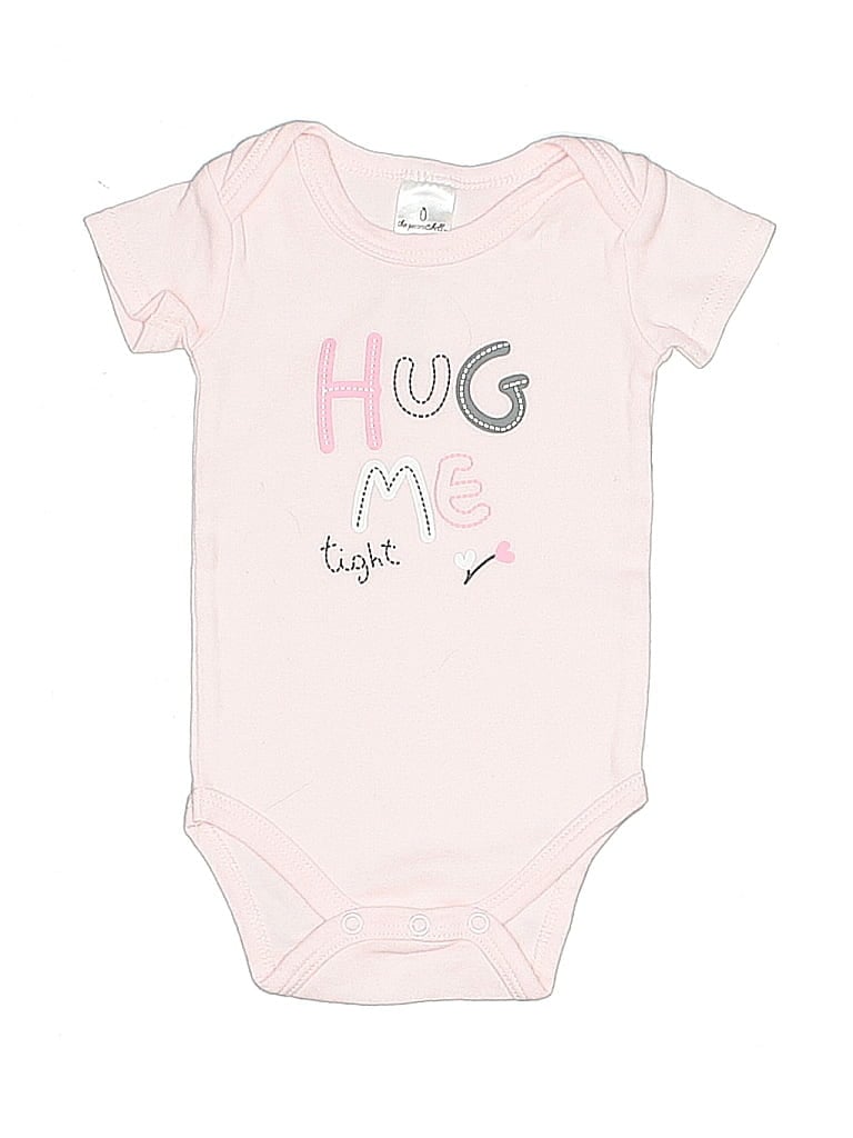 Pre-owned The Peanutshell Babies' Short Sleeve Onesie In Pink
