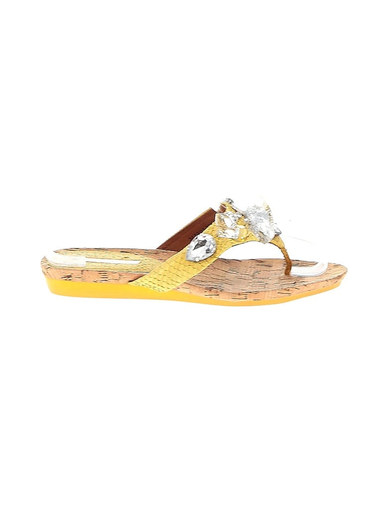 Pre-owned Assorted Brands Sandals In Yellow