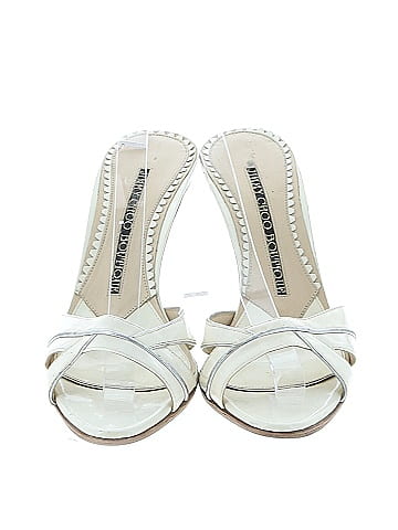 Jimmy Choo Boutique White Ivory Mule/Clog Size EU 35 1/2