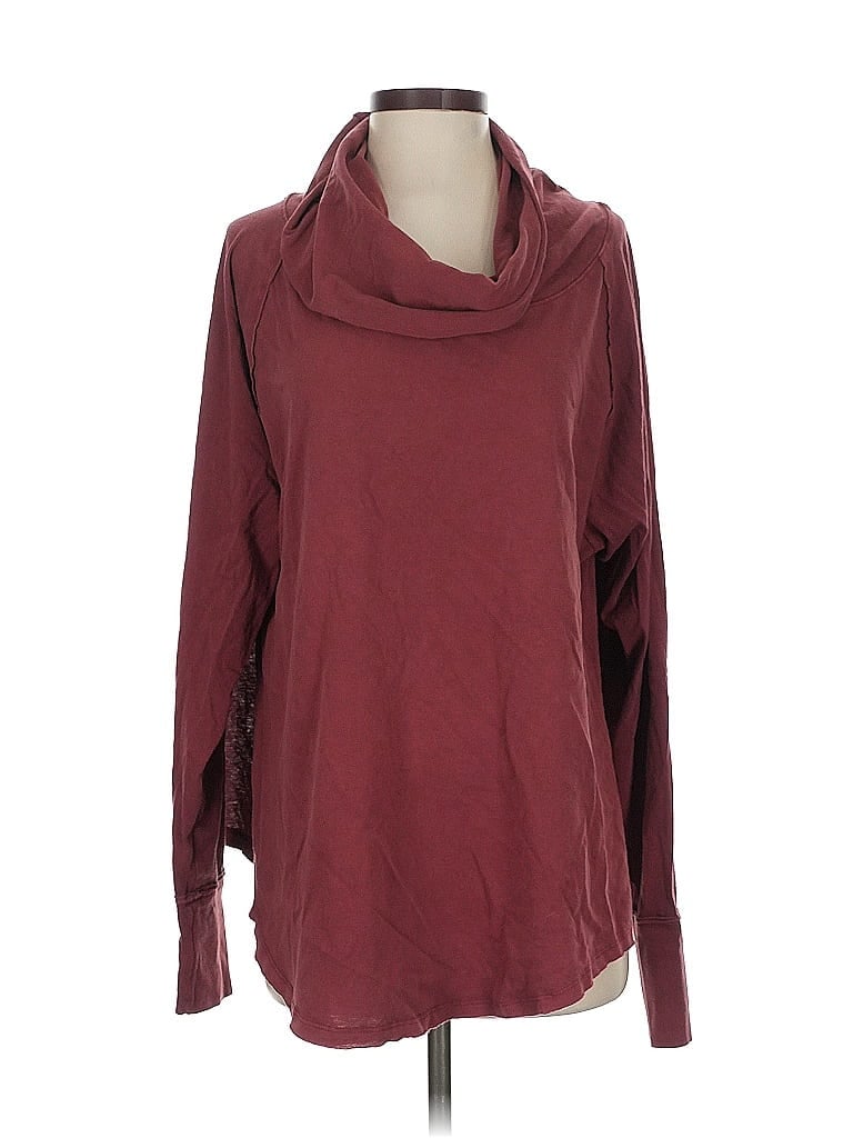 Pre-owned We The Free Long Sleeve Turtleneck In Burgundy