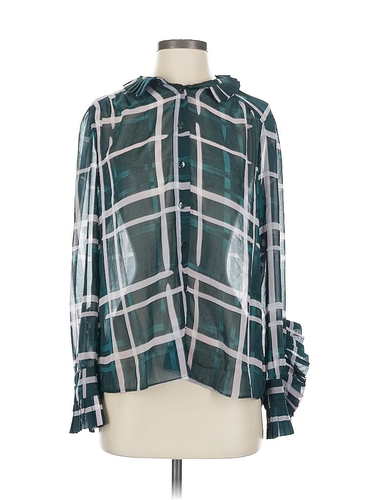 Pre-owned Cabi Long Sleeve Blouse In Blue