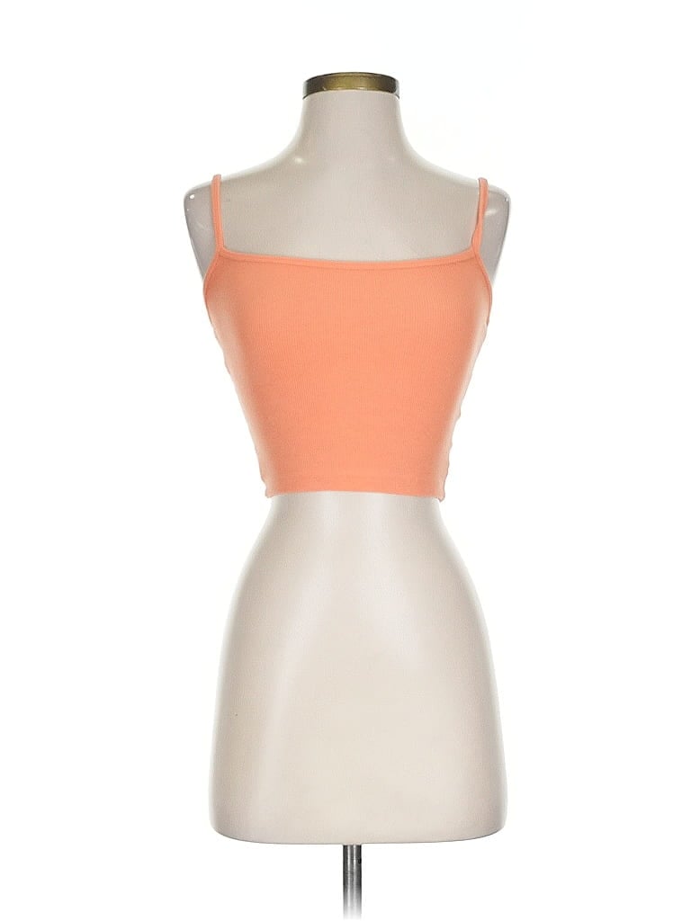 Pre-owned Shein Tube Top Orange Strapless Neckline Tops