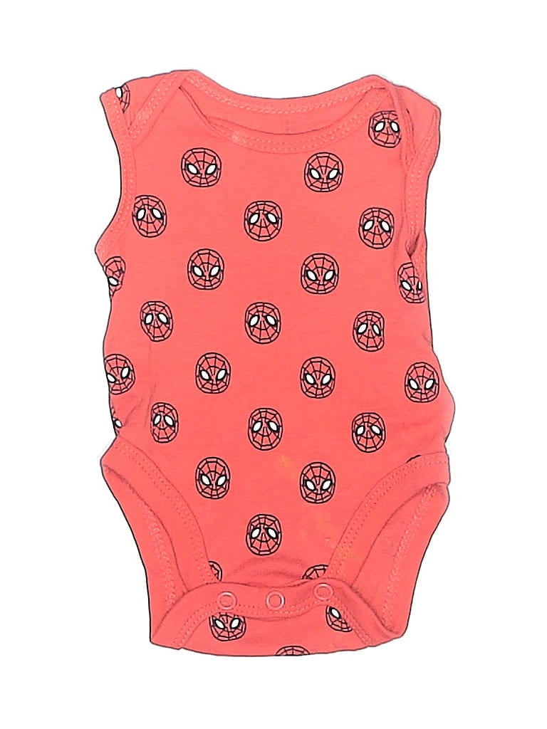 Pre-owned Amazon Essentials Babies' Short Sleeve Onesie In Orange