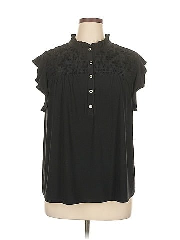 Anne Klein Short Sleeve Blouse (view 1)