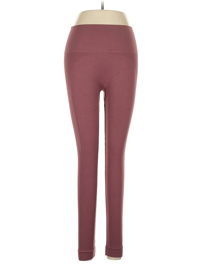 Pre-owned Set Active Leggings In Burgundy