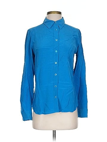 Equipment Long Sleeve Silk Top (view 1)