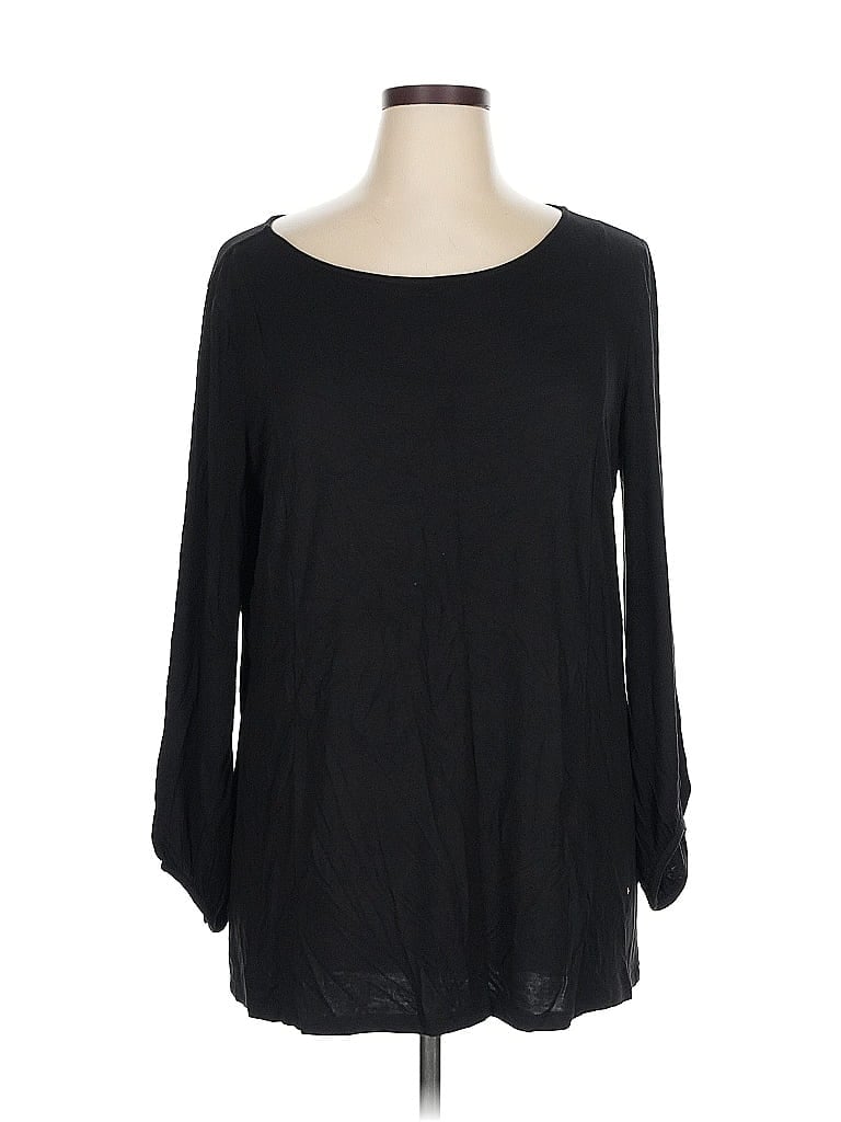 Pre-owned Ann Taylor Factory 3/4 Sleeve T-shirt In Black