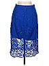ML Monique Lhuillier 100% Polyester Floral Blue Formal Skirt Size 8 - photo 2