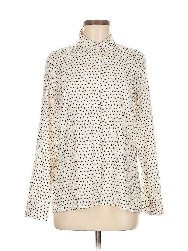 Pre-owned Express Long Sleeve Blouse In White