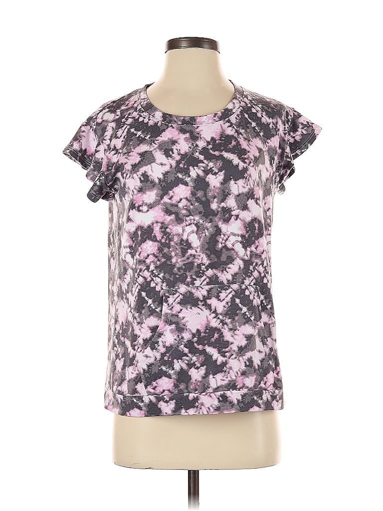 Pre-owned Koolaburra By Ugg Short Sleeve Top Purple Scoop Neck Tops
