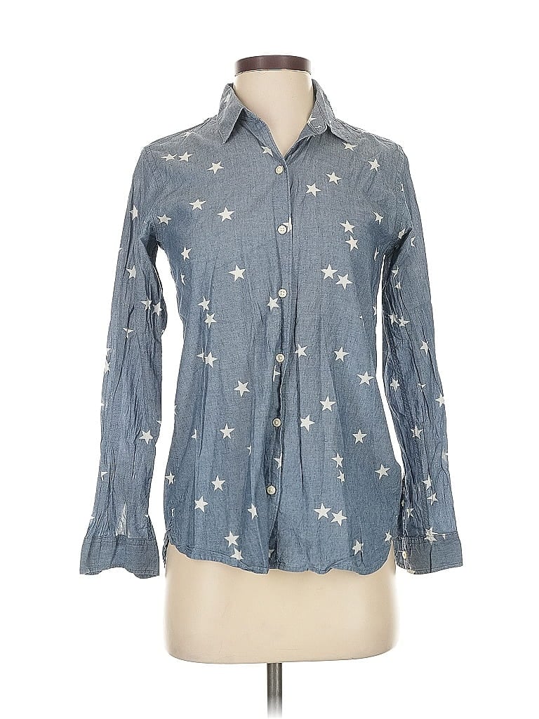 Pre-owned Gap Long Sleeve Button Down Shirt In Blue
