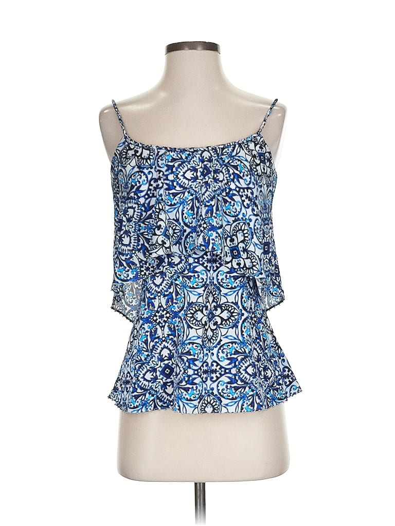 Pre-owned White House Black Market Tank Top Blue Strapless Neckline Tops